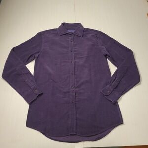 Ralph Lauren Purple Label Corduroy Shirt Mens Small Fine Whale $495 Retail